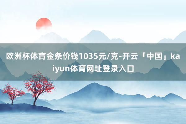 欧洲杯体育金条价钱1035元/克-开云「中国」kaiyun体育网址登录入口
