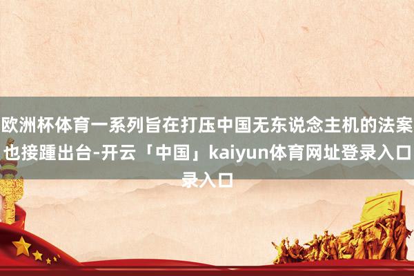 欧洲杯体育一系列旨在打压中国无东说念主机的法案也接踵出台-开云「中国」kaiyun体育网址登录入口