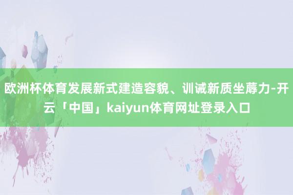欧洲杯体育发展新式建造容貌、训诫新质坐蓐力-开云「中国」kaiyun体育网址登录入口